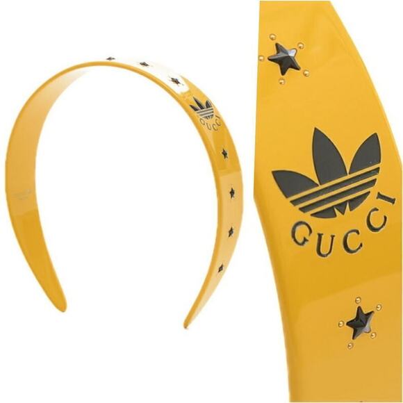 Gucci x Adidas Logo Headband Yellow NWOT - Picture 1 of 8